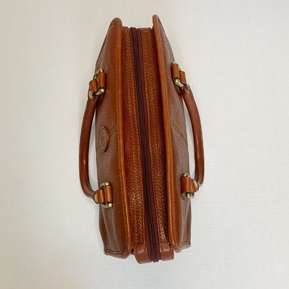 Vintage Liz Claiborne Pebbled Leather Satchel Bag - Picture 3 of 10